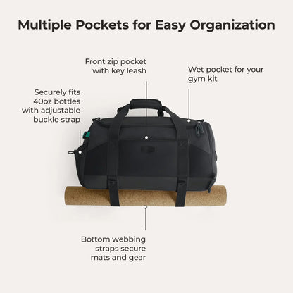 Duffel Bag 36L – Wasserabweisende Sport- & Reisetasche mit Schuhfach & Mehreren Fächern