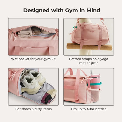 Duffel Bag 36L – Wasserabweisende Sport- & Reisetasche mit Schuhfach & Mehreren Fächern