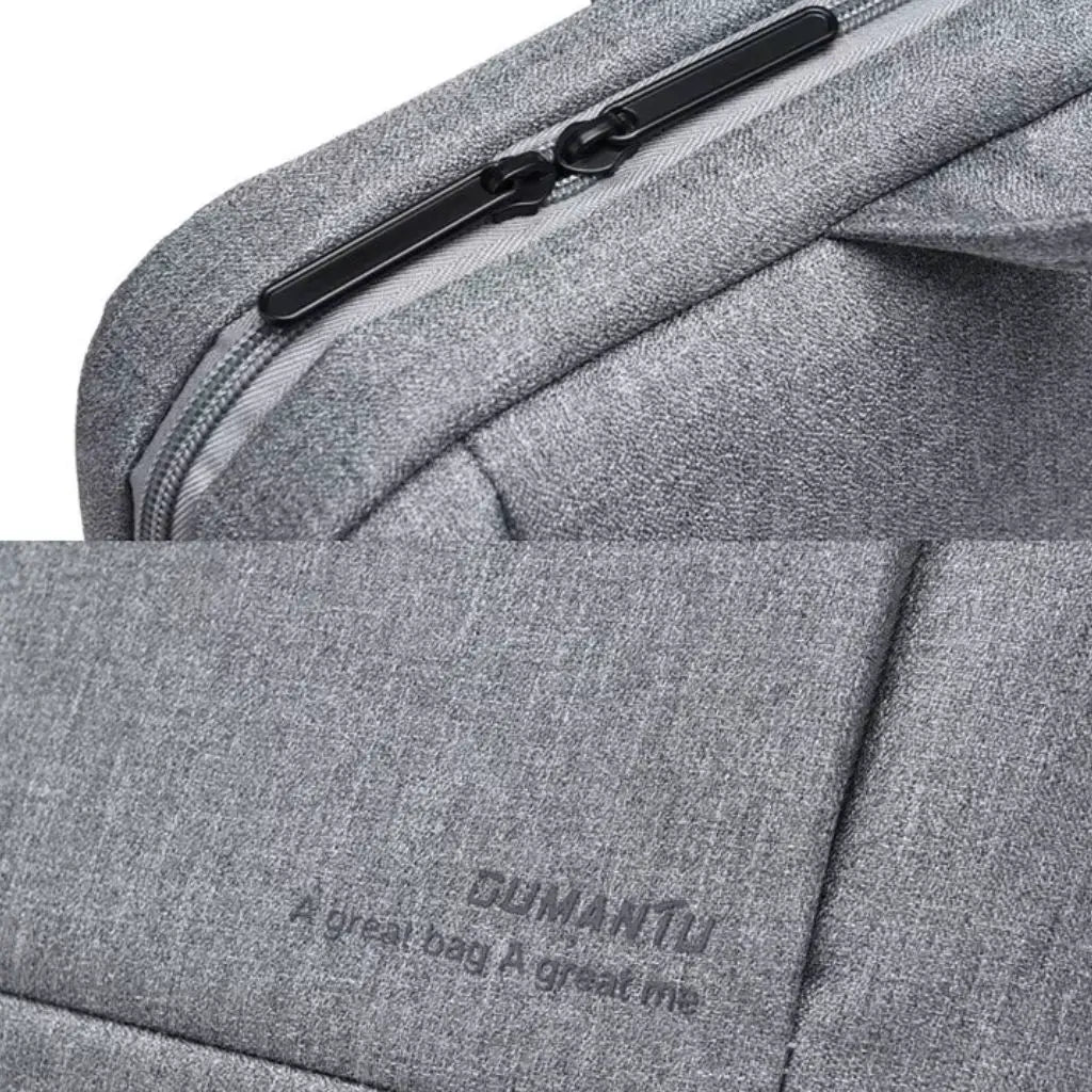 Moderne graue Laptoptasche für Herren – 13 Zoll, minimalistisch & praktisch für Arbeit und Studium