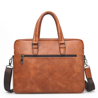 Leder Laptoptasche 13 Zoll Herren – Braun, Echtleder, Vintage Design