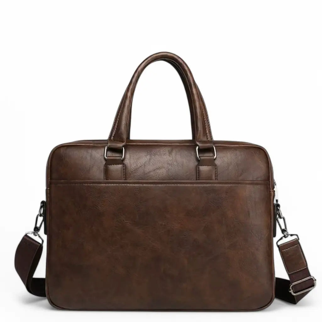 Laptoptasche Herren 14 Zoll Leder – Business Aktentasche Echtleder Vintage Braun