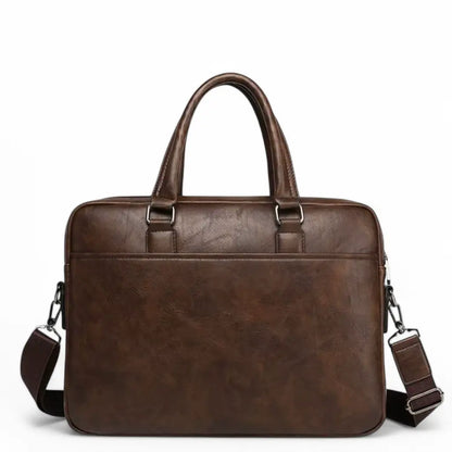 Laptoptasche Herren 14 Zoll Leder – Business Aktentasche Echtleder Vintage Braun
