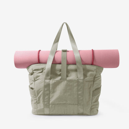 Schwarze Tragetasche Damen mit Yogamatten-Halter – Wasserdicht & Mit Laptopfach für Sport, Arbeit & Reisen