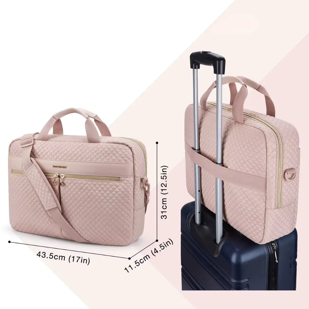 Luxus Laptoptasche 15 Zoll Damen – Elegante Umhängetasche in Rosé oder Schwarz