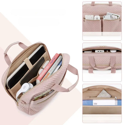 Luxus Laptoptasche 15 Zoll Damen – Elegante Umhängetasche in Rosé oder Schwarz
