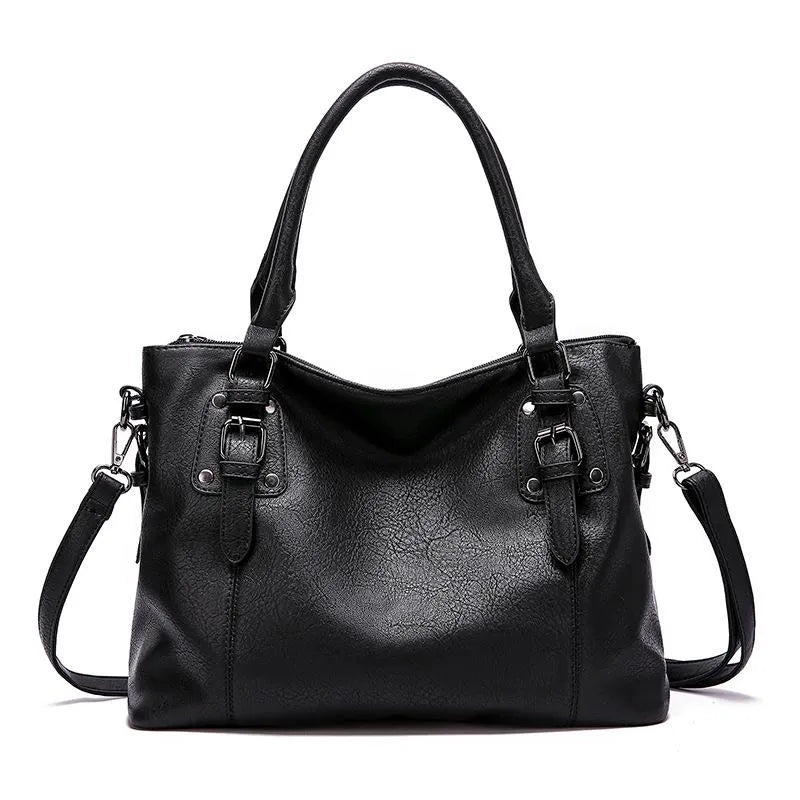 Vegane Leder Handtasche Damen – Nachhaltige Umhängetasche aus hochwertigem Kunstleder mit abnehmbarem Schulterriemen