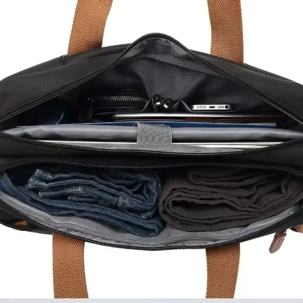 Große Laptoptasche Herren – Stilvolle Business Aktentasche aus Leder mit viel Stauraum