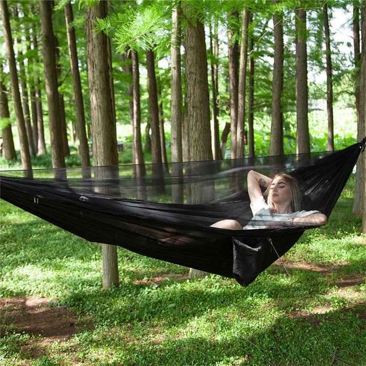 Doppelhängematte für 2 Personen – Ultraleicht, Atmungsaktiv & Inklusive Aufhängeset – Ideal für Camping, Wandern & Garten