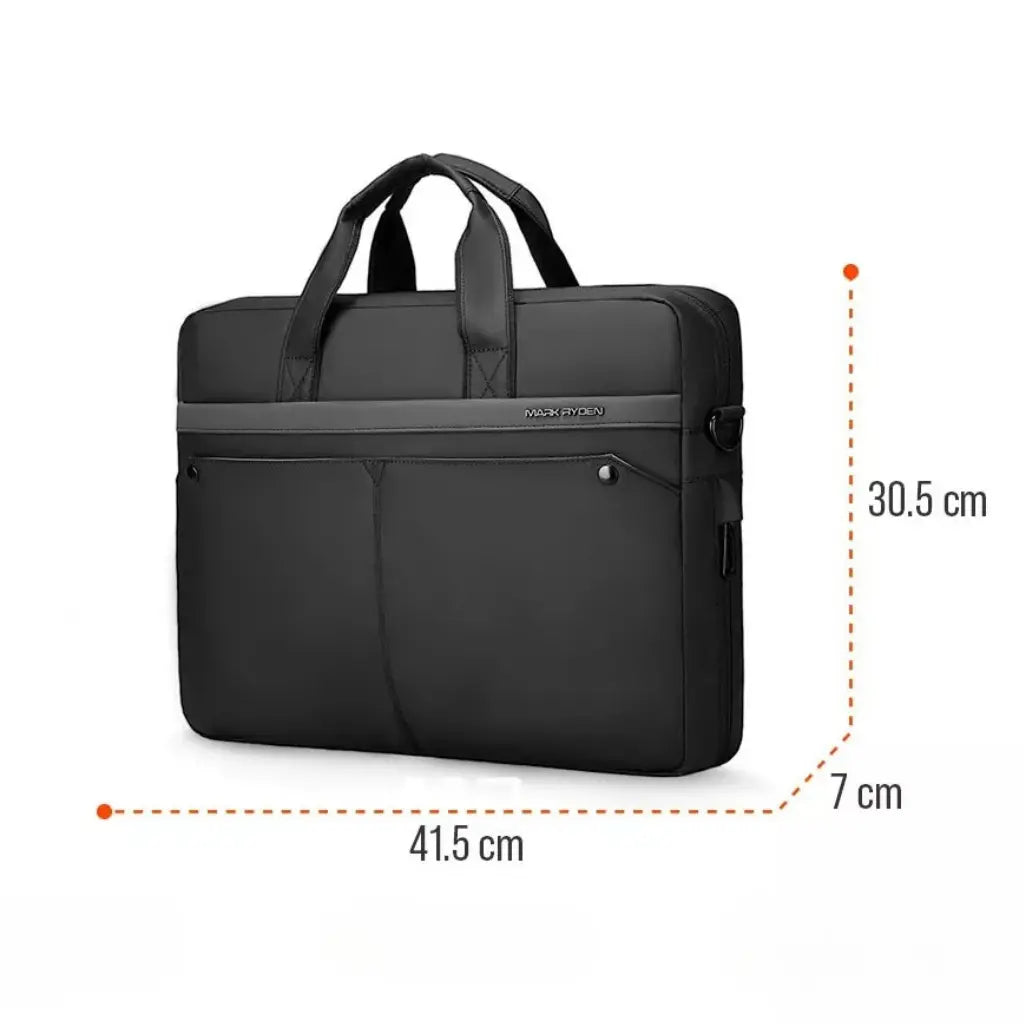 Wasserdichte Laptoptasche für Herren bis 15,6 Zoll – Professionelle Aktentasche mit Schultergurt und Organizer
