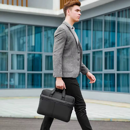 Wasserdichte Laptoptasche für Herren bis 15,6 Zoll – Professionelle Aktentasche mit Schultergurt und Organizer