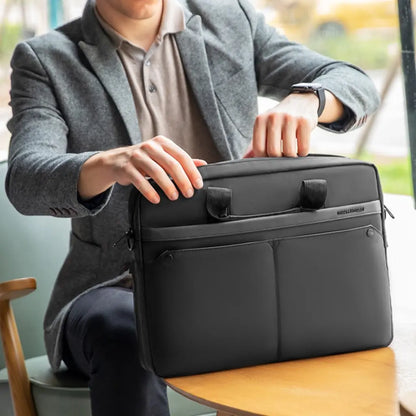 Wasserdichte Laptoptasche für Herren bis 15,6 Zoll – Professionelle Aktentasche mit Schultergurt und Organizer