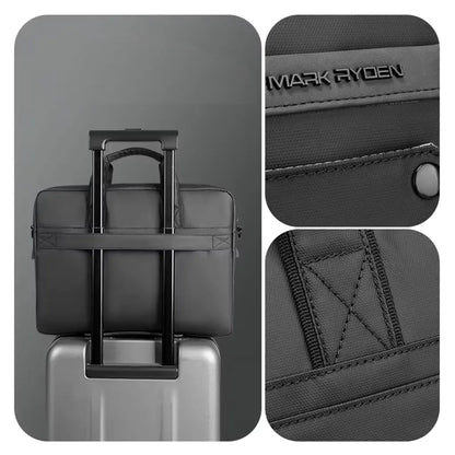 Wasserdichte Laptoptasche für Herren bis 15,6 Zoll – Professionelle Aktentasche mit Schultergurt und Organizer