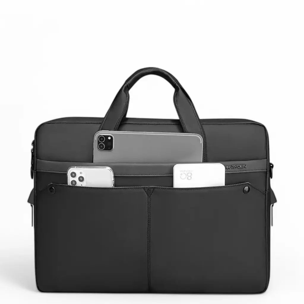 Wasserdichte Laptoptasche für Herren bis 15,6 Zoll – Professionelle Aktentasche mit Schultergurt und Organizer