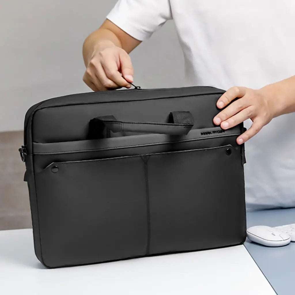Wasserdichte Laptoptasche für Herren bis 15,6 Zoll – Professionelle Aktentasche mit Schultergurt und Organizer