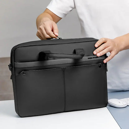Wasserdichte Laptoptasche für Herren bis 15,6 Zoll – Professionelle Aktentasche mit Schultergurt und Organizer