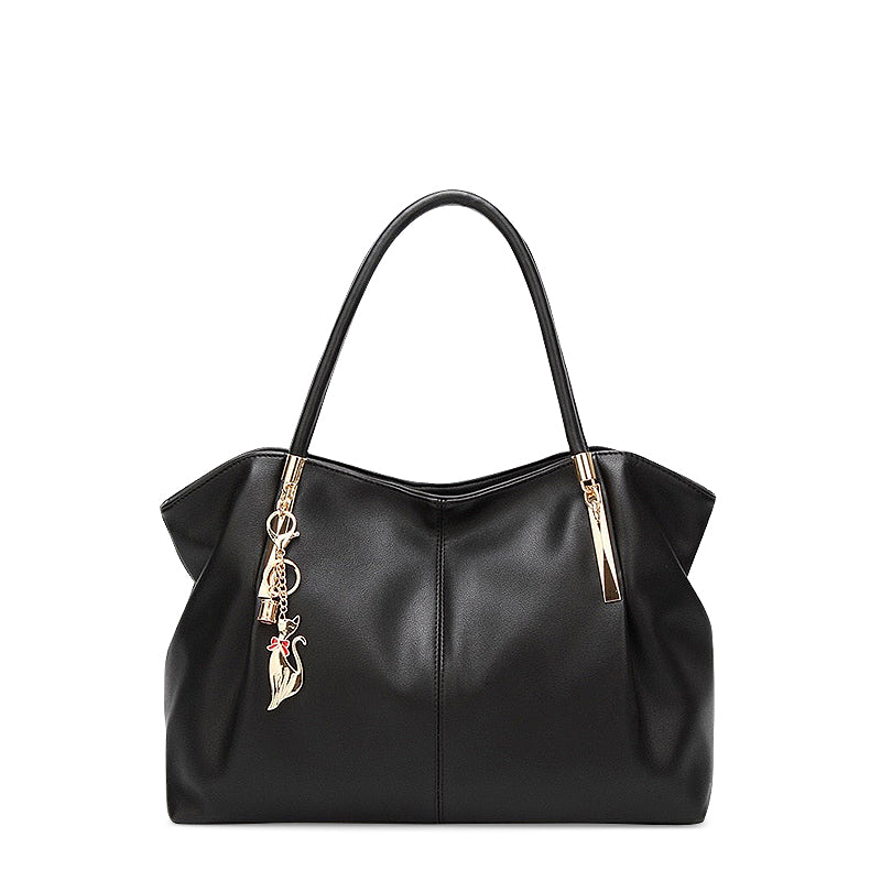 Trendige Handtasche Veganes Leder – Elegant & Praktisch mit Goldenen Details