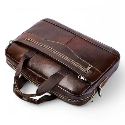 Laptoptasche Herren 13,3" Echtleder – Premium Aktentasche, gepolstert & wasserabweisend