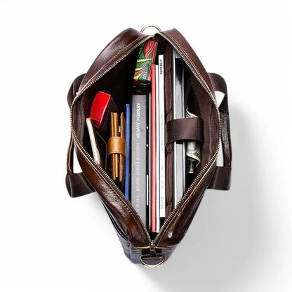 Laptoptasche Herren 13,3" Echtleder – Premium Aktentasche, gepolstert & wasserabweisend