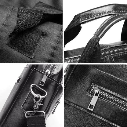 Laptoptasche Herren 13,3" Echtleder – Premium Aktentasche, gepolstert & wasserabweisend