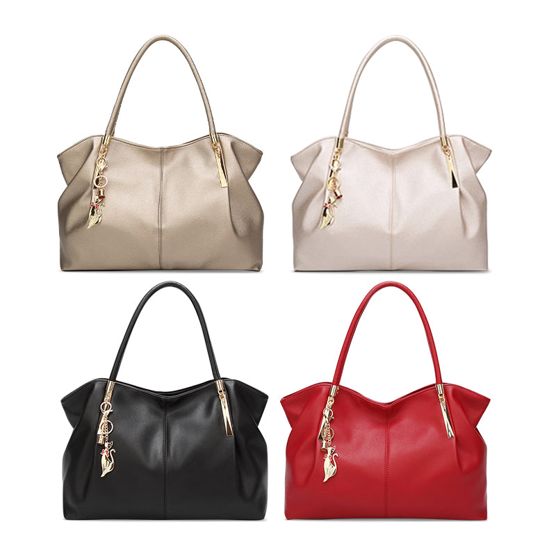 Trendige Handtasche Veganes Leder – Elegant & Praktisch mit Goldenen Details