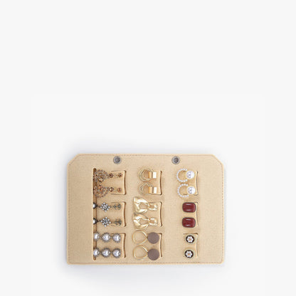 Luxus Schmuckkästchen für Reisen – Kompakter Organizer für Ringe, Ketten & Ohrringe