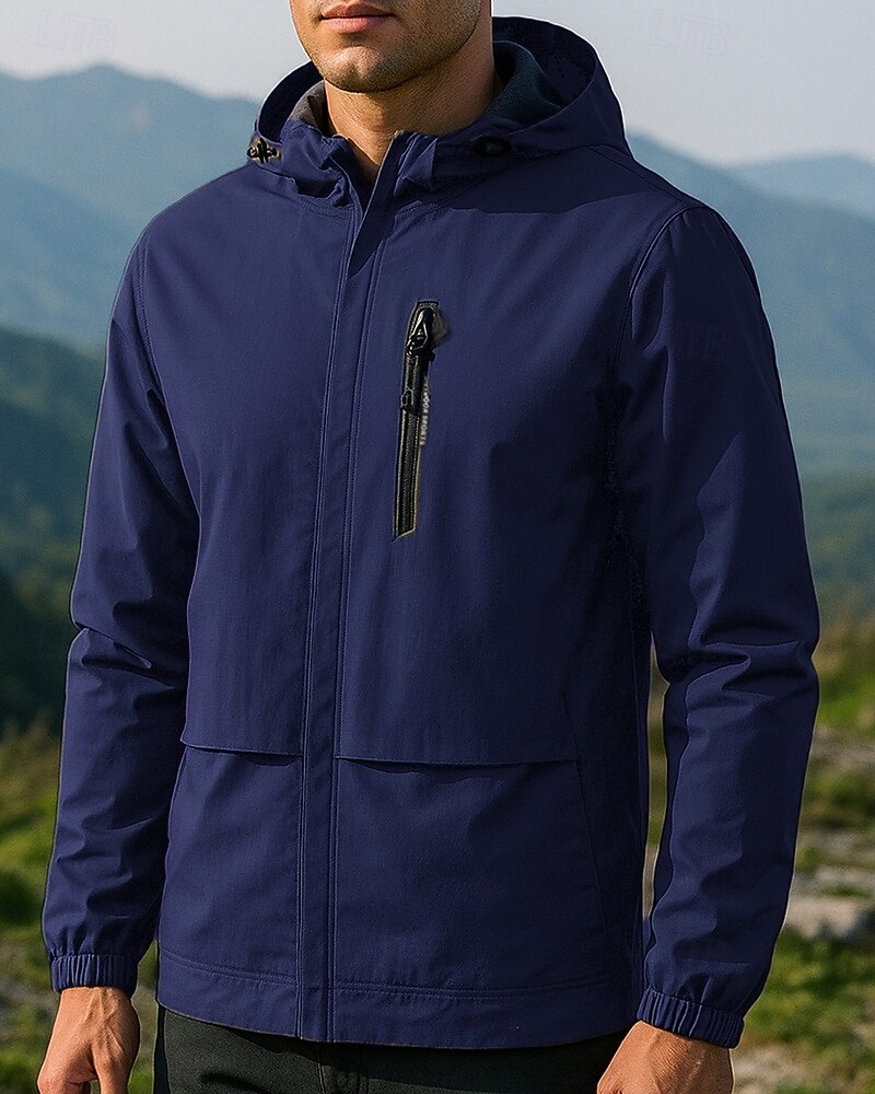 Outdoor Herrenjacke mit Kapuze – Leichte Windjacke für Frühling & Herbst