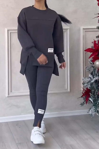 Oversize Damen Lounge Set – Bequemes 2-teiliges Outfit mit Pullover & Hose