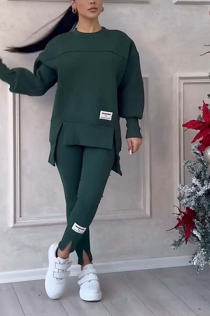 Oversize Damen Lounge Set – Bequemes 2-teiliges Outfit mit Pullover & Hose
