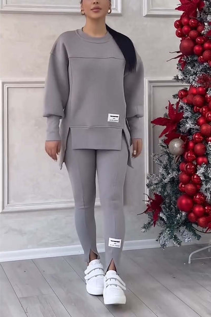 Oversize Damen Lounge Set – Bequemes 2-teiliges Outfit mit Pullover & Hose