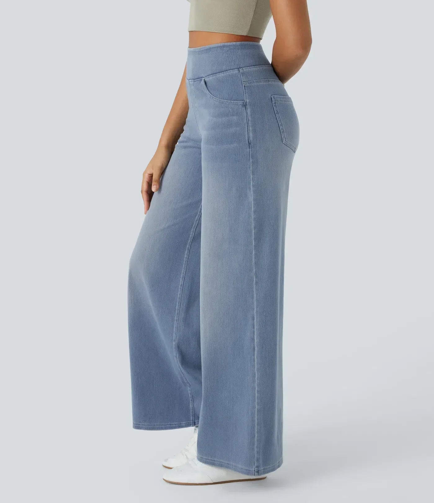 Damen Wide Leg Jeans – Bequeme Schlaghose mit Hoher Taille