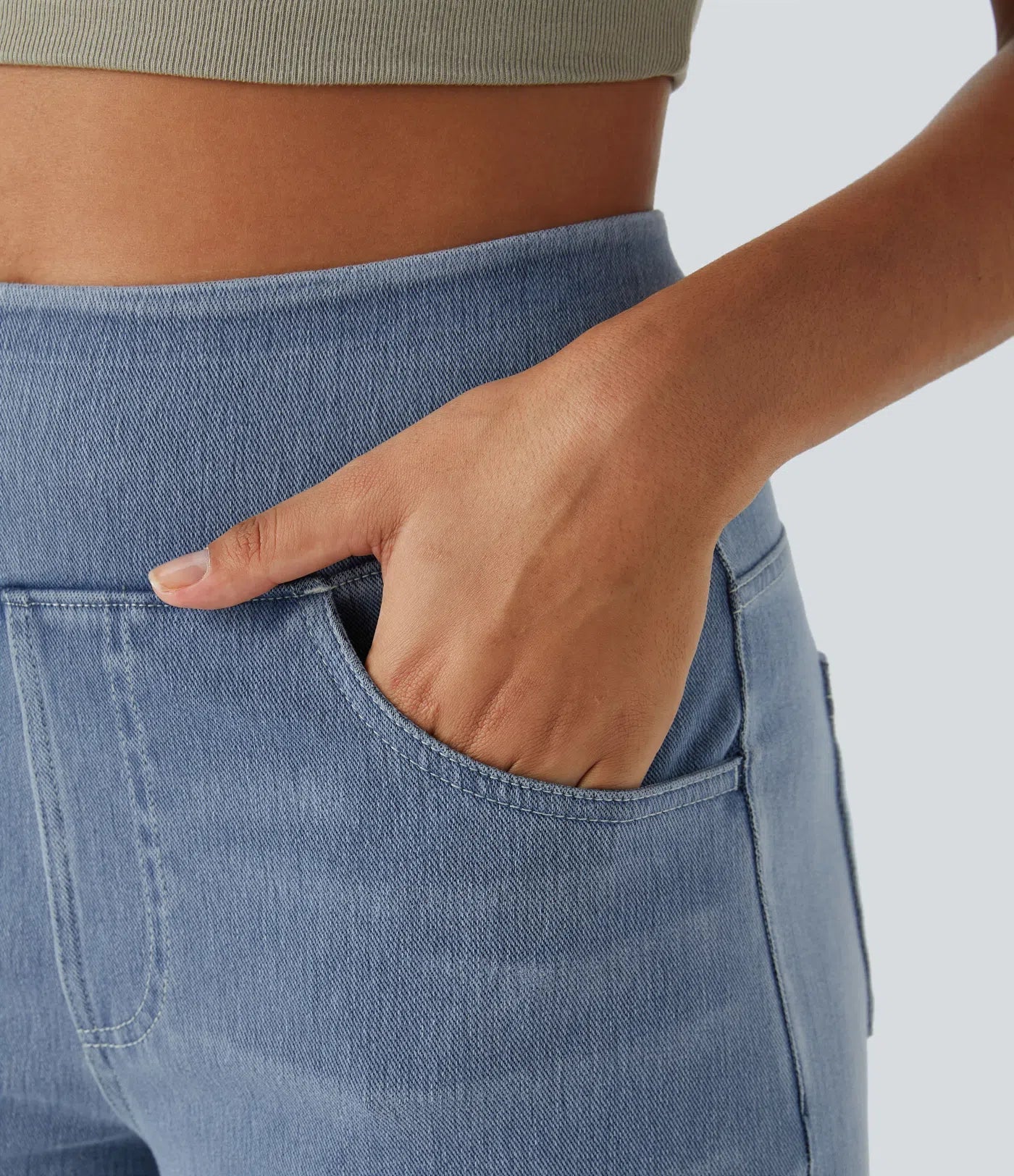Damen Wide Leg Jeans – Bequeme Schlaghose mit Hoher Taille