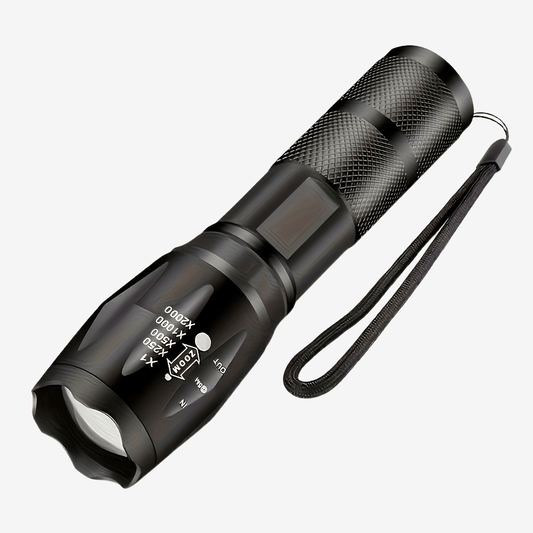 Taktische LED-Taschenlampe 1000 Lumen – Zoom, 5 Modi, wasserdicht, kompakt