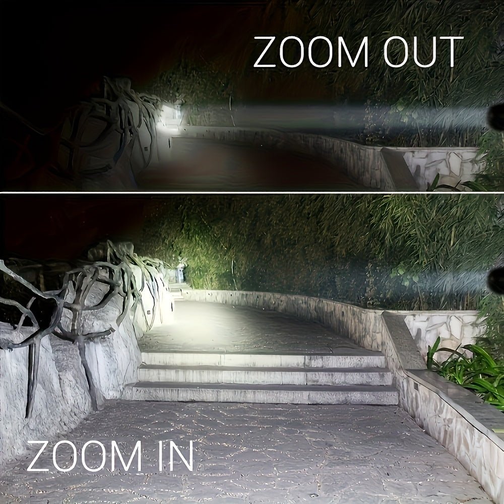 Taktische LED-Taschenlampe 1000 Lumen – Zoom, 5 Modi, wasserdicht, kompakt