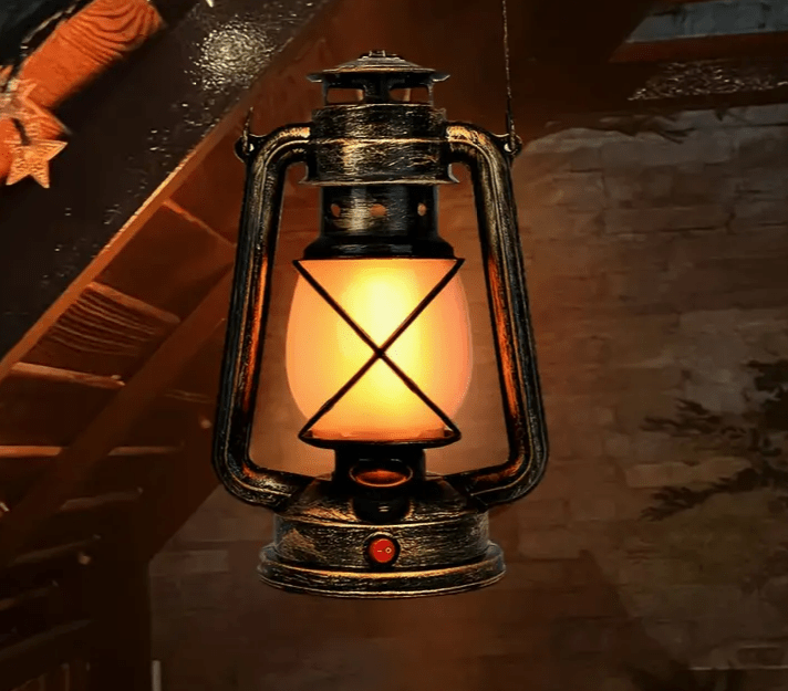 Vintage LED Camping-Laterne – USB-aufladbar, dimmbar, retro Design, ideal für Outdoor, Garten & Notbeleuchtung