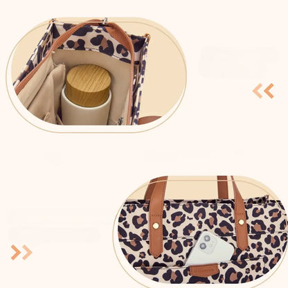 Laptoptasche 15,6 Zoll mit Leopardenmuster – Stilvolle Leopard Print Notebook Tasche für Arbeit & Studium