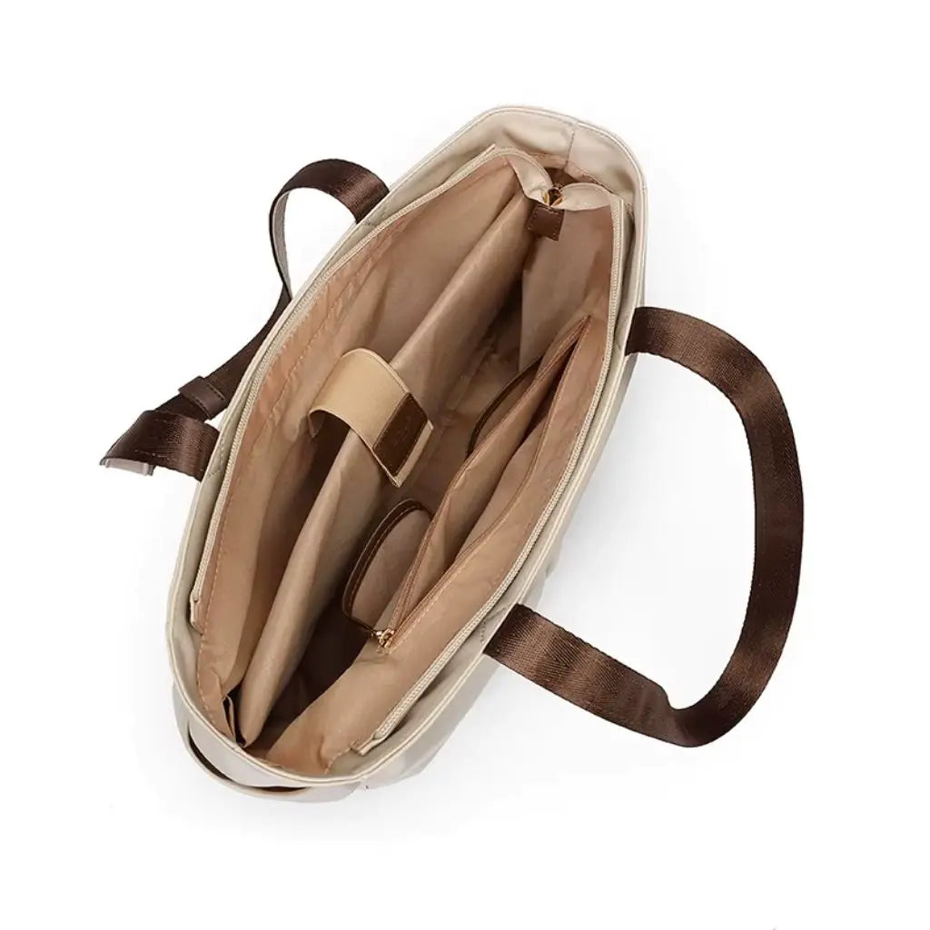 Laptoptasche Damen 15,6 Zoll – Beige, leicht & wasserabweisend | Business-Notebook-Tasche