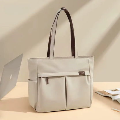 Laptoptasche Damen 15,6 Zoll – Beige, leicht & wasserabweisend | Business-Notebook-Tasche