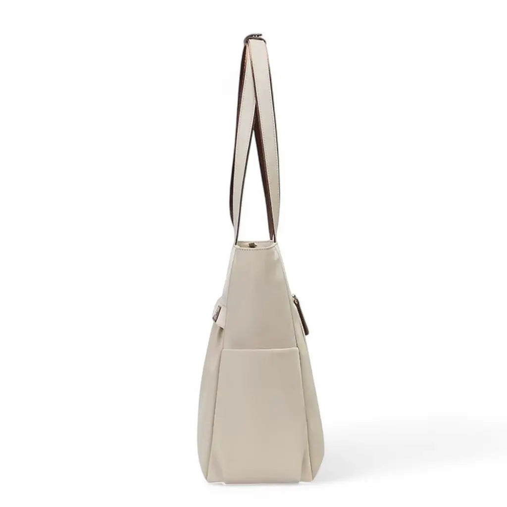 Laptoptasche Damen 15,6 Zoll – Beige, leicht & wasserabweisend | Business-Notebook-Tasche