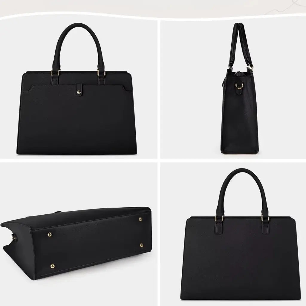 Elegante Laptoptasche Damen 15,6 Zoll Schwarz – Wasserabweisend, Business & Alltagstauglich