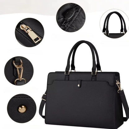 Elegante Laptoptasche Damen 15,6 Zoll Schwarz – Wasserabweisend, Business & Alltagstauglich