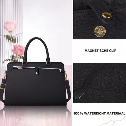 Elegante Laptoptasche Damen 15,6 Zoll Schwarz – Wasserabweisend, Business & Alltagstauglich
