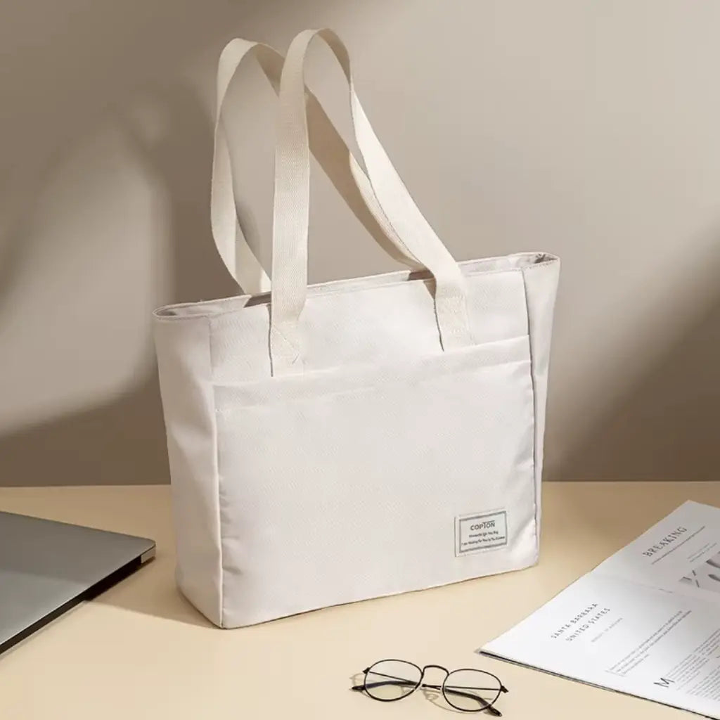 Weiße Canvas Tote Bag – Geräumig, Strapazierfähig & Vielseitig
