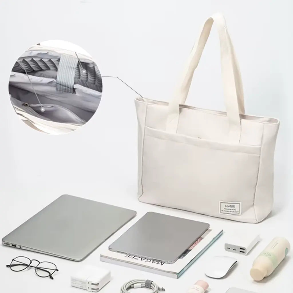 Weiße Canvas Tote Bag – Geräumig, Strapazierfähig & Vielseitig
