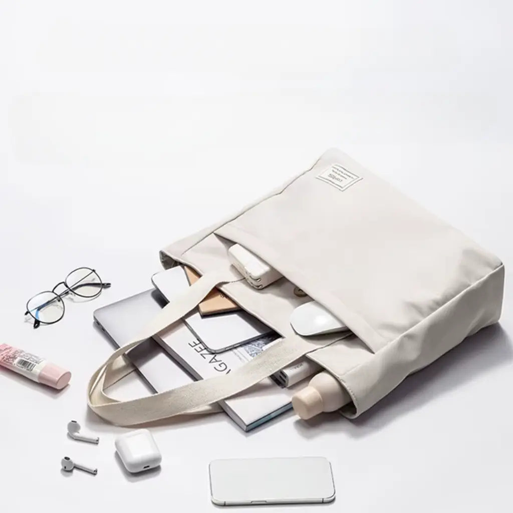 Weiße Canvas Tote Bag – Geräumig, Strapazierfähig & Vielseitig