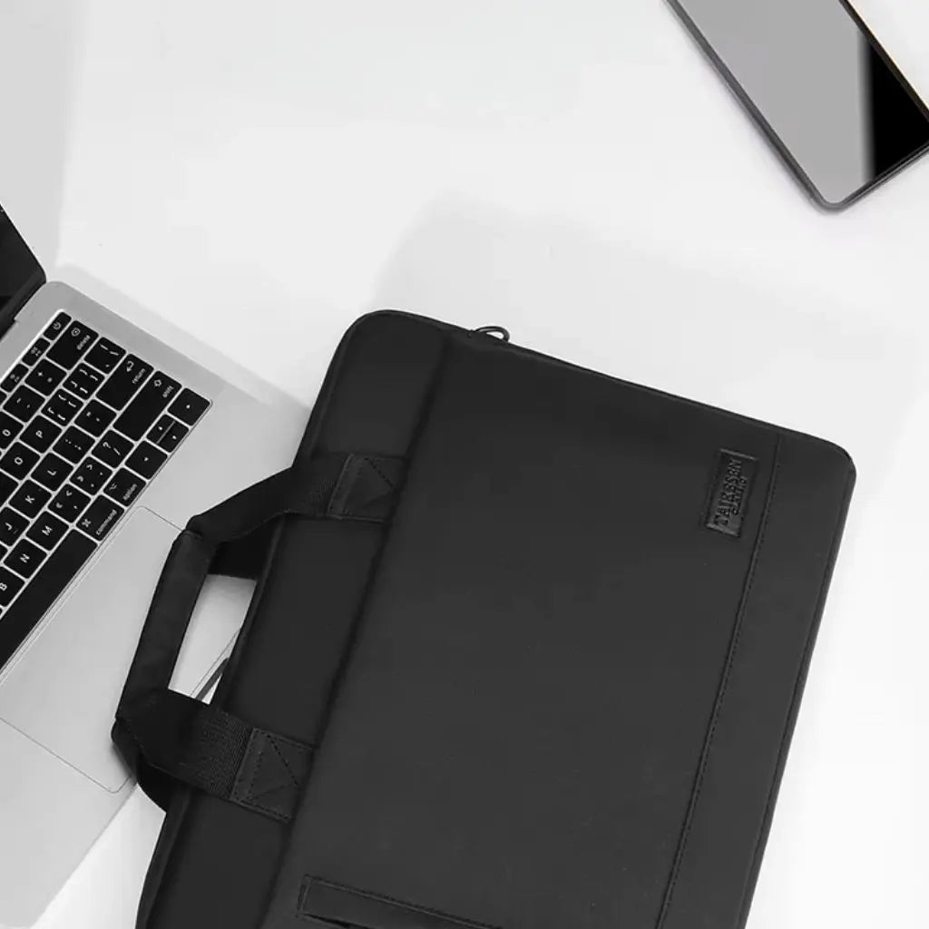 Wasserdichte Laptoptasche für Herren – 17 Zoll, Schwarz, Business Aktentasche mit Schultergurt