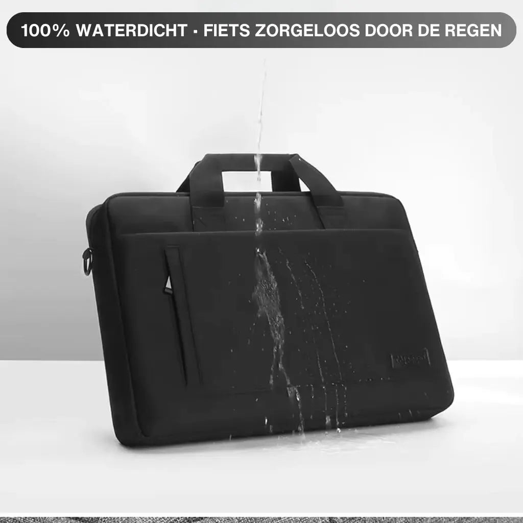 Wasserdichte Laptoptasche für Herren – 17 Zoll, Schwarz, Business Aktentasche mit Schultergurt
