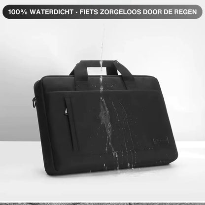 Wasserdichte Laptoptasche für Herren – 17 Zoll, Schwarz, Business Aktentasche mit Schultergurt