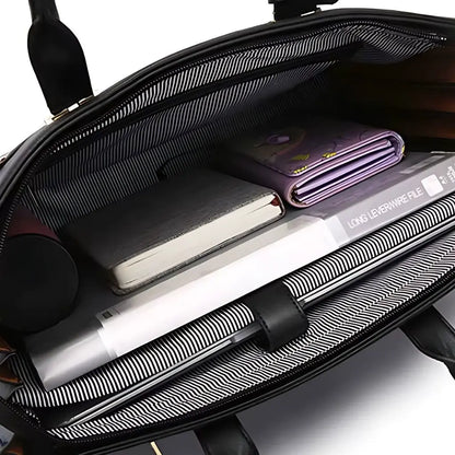 Leder Laptoptasche Damen 13 Zoll – Echtes Leder, Gepolstertes Laptopfach & Business-Design