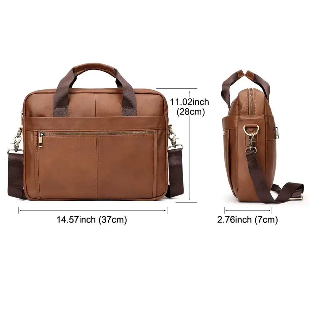 Laptoptasche 13 Zoll Herren aus Echtleder – Stilvolle Leder-Business-Tasche