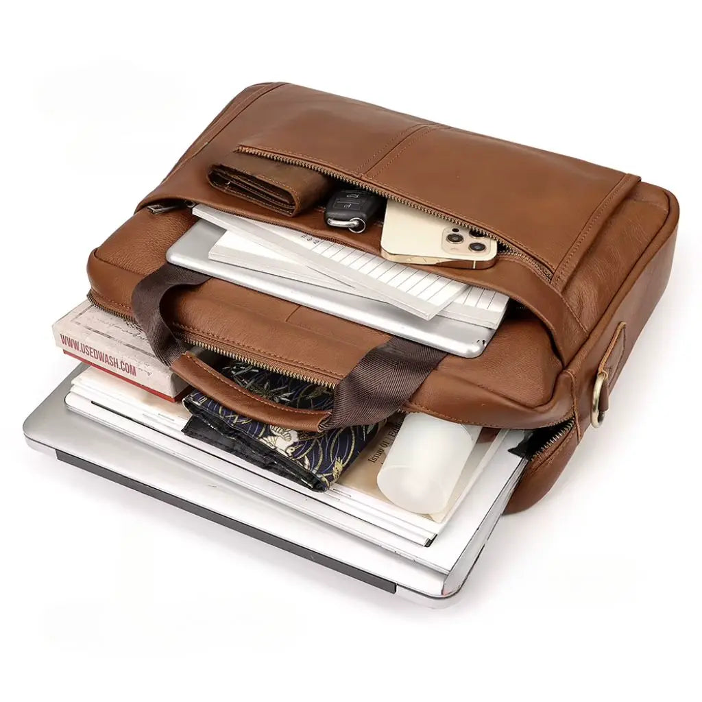 Laptoptasche 13 Zoll Herren aus Echtleder – Stilvolle Leder-Business-Tasche